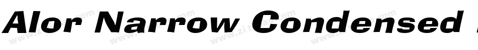 Alor Narrow Condensed Italic字体转换